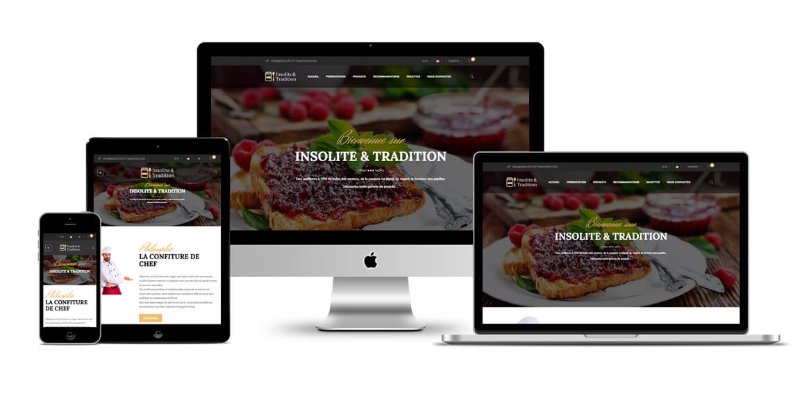 Boutique en ligne alimentaire confiture e-commerce développée par Narobaz Pontarlier